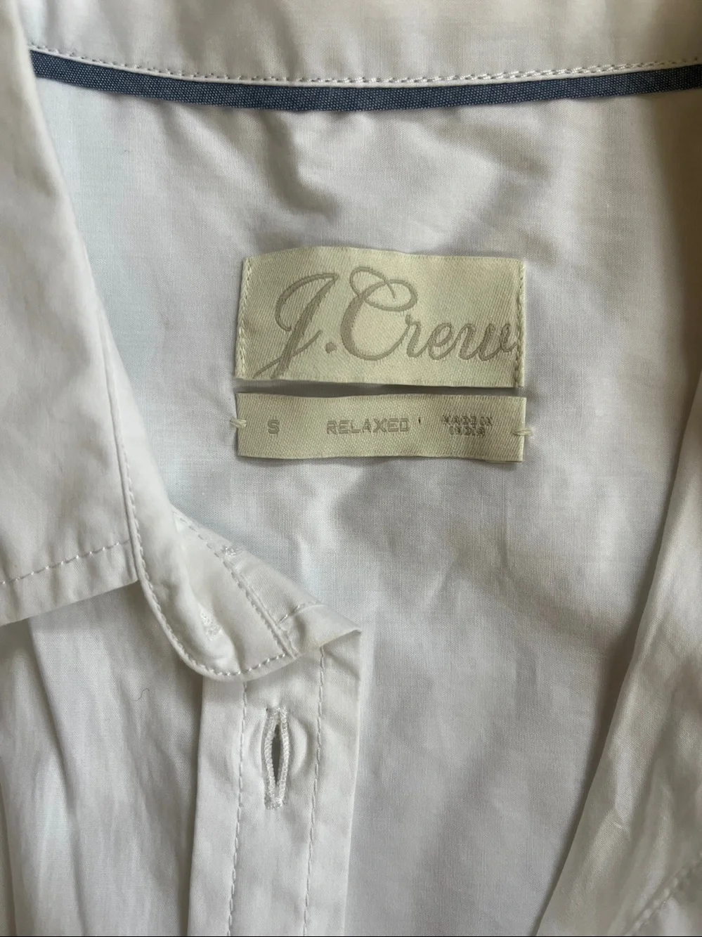 J. Crew White Short-Sleeve Midi Shirt Dress with Waist Tie - Picture 3 of 3